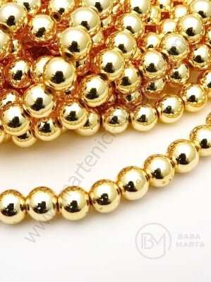 Mărgele de hematit 6mm culoare aurie ~68 buc 1 buc 352487