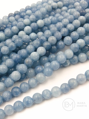Mărgele de acvamarin 6mm ~63 bucăți 1 buc 352865