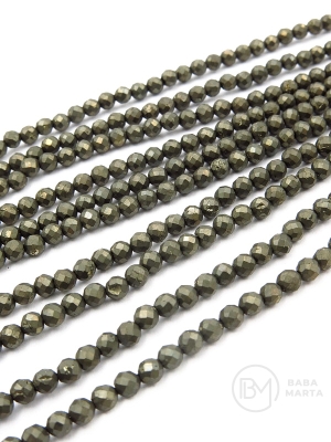 Bilă de pirită Naniz ~3mm fațetă ~125 pieces 1 buc 353258