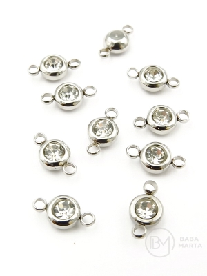 Element cu cristal OȚEL (304) 12x6.5x4mm 1 buc 305881