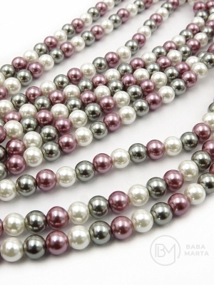 Perle Mallorca 6mm ASORTATE 40cm ~65 bucăți 1 bucată 355583