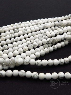 Bilă albă Howlite 4mm ~92 buc 1 buc 351109