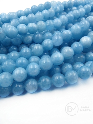 Mărgele de acvamarin 8mm ~47 bucăți 1 buc 352869