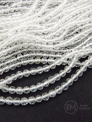 Cristal de munte ~bilă fațetată de 3 mm ~125 pieces 1 buc 352348