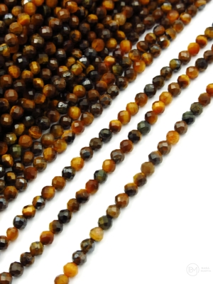 Mărgele fațetate Ochi de Tigru ~3mm ~125 bucăți 352224