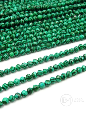 Malachite ~ bilă fațetă de 3 mm ~ 130 pieces 1 buc 352665
