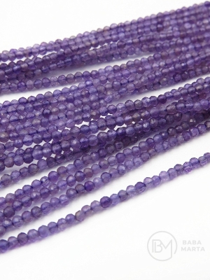 Mărgele de ametist ~2mm fațetate ~200 pieces 1 buc 352919