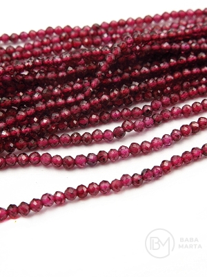 Granat ~ bilă fațetată de 2 mm ~ 192 bucăți 1 buc 352618