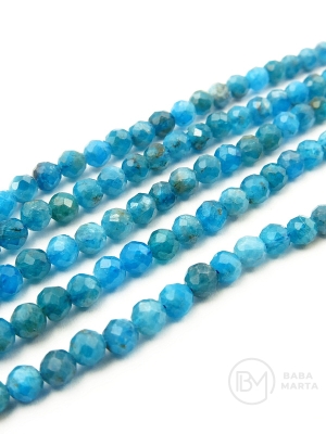 Mărgele de apatită, șir de 4 mm, gaură fațetă de 0.8 mm, ~95 pieces, 1 buc. 353255