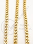 Lanț din aluminiu 7x4x1.5mm color aurie 1 meter 301276