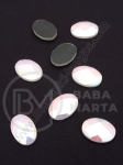 Sticlă ovală 10x14mm efect AB pentru lipici hot 1 paket 20 buc 151409