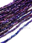 Cub de hematit 2mm, gaură nemagnetică 0.6mm ~200 buc ~40cm1wt 353051