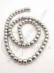 Mărgele de hematit 6mm argintiu nemagnetic ~70 buc 1 buc 351494