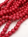 Șir de perle 6mm glass red brută ~80cm ~145 pieces 341075