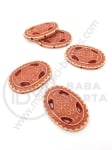 Mărgele 23x33x3.5mm imitație lemn 40g ~19 buc 312311