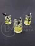 Glass pendant 14-11mm cu fructe 2 buc.335630
