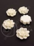 Flori pentru lipit albe 18x7mm tip cabochon 10 buc 121002