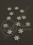 Margele metallice floare 8x2mm argintii gaura 1.5mm 30buc 308611