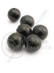 Mărgele negre 16mm gaură 2mm 40g ~17 buc 311463