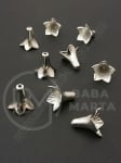 Mărgele SSV pălărie 12x13mm argintiu gaură 1mm 1 pachet 100 buc 318657