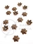 Mărgele florale metallice 11x5mm cuprului color, gaură 2mm, 30 buc. 308925