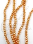 Șir de cristale ~3x~2.5mm gaură efect AB 0.8mm ~155 pcs ~40cm 1 buc 342679