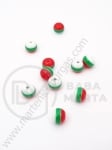 Minge de caucaí albă, verde, rojama 8mm 1 paquet 50 buc 312110