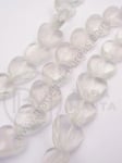 Inimă de sticlă 14mm ~25 bucăți gaură 1.5mm 1 bucată 343612
