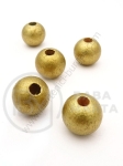 Bilă de lemn aurie ~16mm gaură 5mm 1 paquet 40g ~26buc 321304