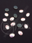 Sticlă ovală 6x8mm efect AB pentru lipici hote 1 paket 20 buc 151397