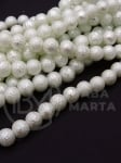 Șir de perle 8mm glass albă brută ~80cm ~105 pieces 341067