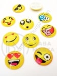 Cabochon 18x5mm emoji mix 1 pachet 10 buc 191322