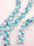 Inimă de sticlă 10mm ~31 bucăți gaură 1mm 1 bucată 343601