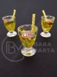 Pendantiv 25x17mm sticla plastică cu cocktail 1 pachet 2 buc 335621