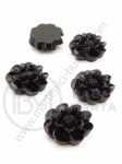Flori pentru lipit negre 18x7mm tip cabochon 10 bucati 121003