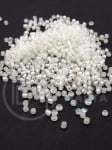 Perlă transparentă din sticlă cu fir alb 2mm 1 pachet 50g 332075