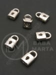 Lacăt pendantiv SSV 15x9.5mm culoare argintie 1 pachet 40 buc 318491