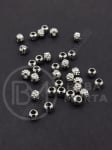 Mărgele 3x2.5mm OȚEL (304) culoare argintie 1 pachet 20 buc 305791