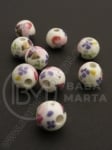 Bilă de porțelan 10mm vopsită gaură 3mm 5 buc 335052