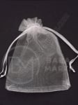 Saculet pentru bijuterii 8x10cm organza alb 1 pachet 10 buc 461463