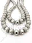 Şir de mărgele cristaline 9x10.5mm galvanizat 1 brad ~65 buc ~58cm 342404
