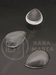 Picatura cabochon din sticla 25x18x5mm transparent 1 pachet 10 buc 191083