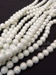 Șir de perle 8mm glass alb mat ~80cm ~105 bucăți 341057