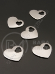 Pandantiv inimă oțel 18x15mm 2 buc 309477