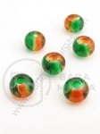 Mărgele pictate 10x8mm două culori gaură 3~3.5mm 1 buc 335122