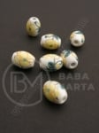 Mărgele de porțelan 10x8mm gaură pictătă 2.5mm 1 buc 335072