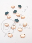 Sticlă ovală 6x8mm color peachicii pentru lipici hot 1 pachet 20 buc 151402