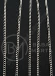 Lanț din alamă 2x1x0.5mm color argintie 1 meter 302137