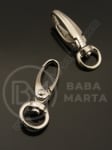 Carabina 37x13.5mm argintie, orificiu 9x5mm, 5 bucati 301518