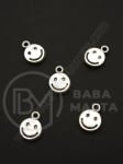 Pandantiv metalic smile 11x8mm culoare argintie 1 pachet 20 buc 306423